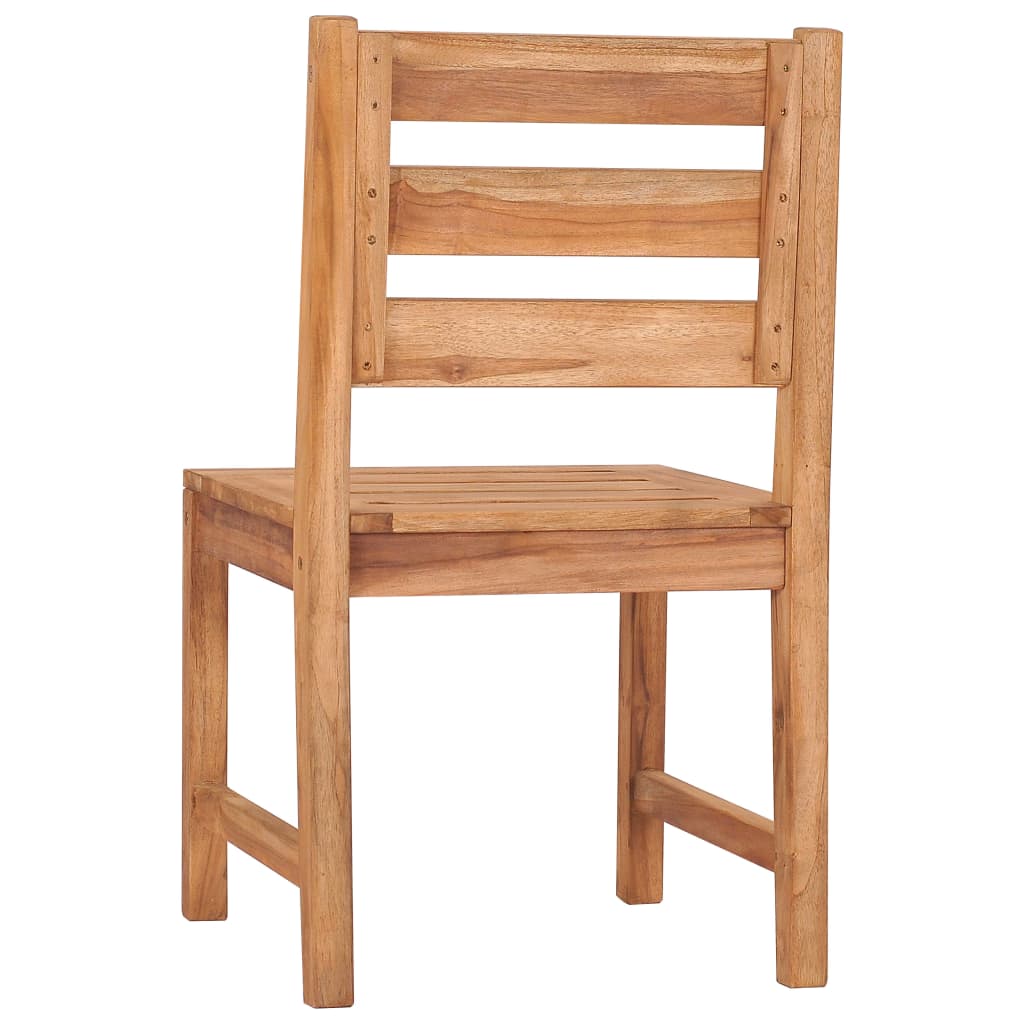 Tuinstoelen 4 st massief teakhout