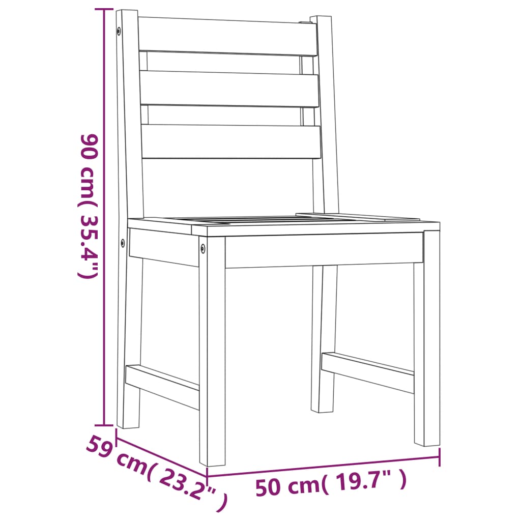 Tuinstoelen 4 st massief teakhout