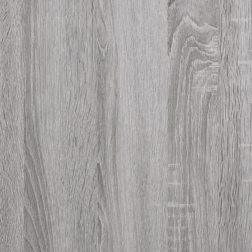 Platenkast 84,5x38x89 cm bewerkt hout grijs sonoma eikenkleurig