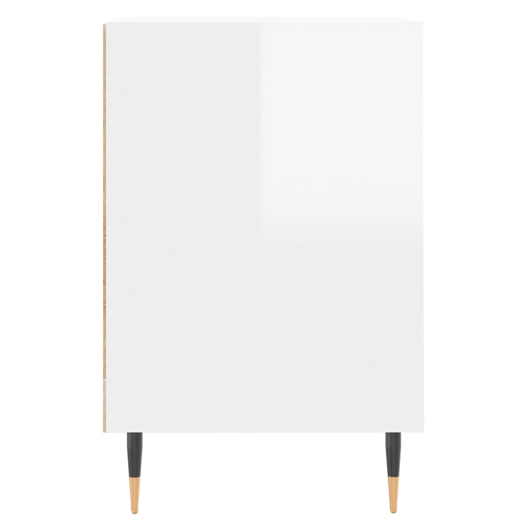 Tv-meubel 160x35x55 cm bewerkt hout hoogglans wit