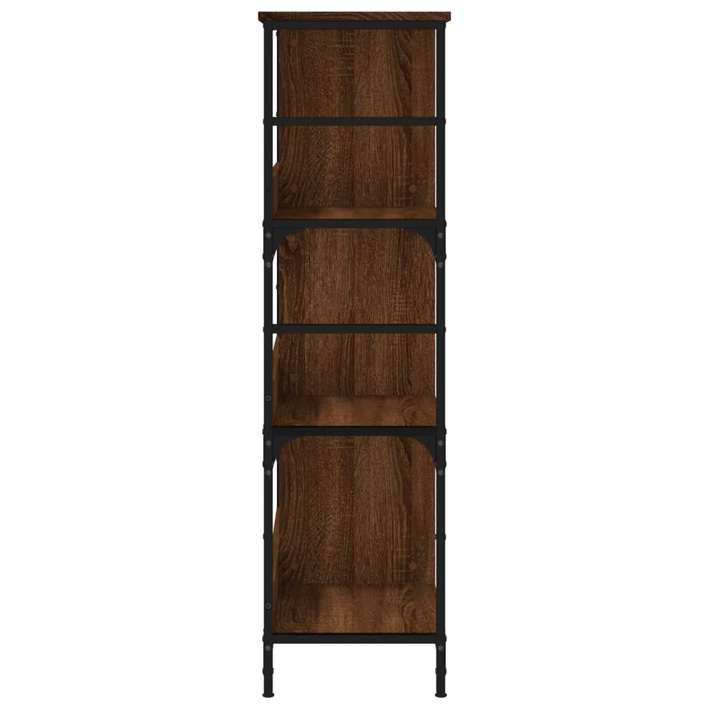 Boekenrek 78,5x33x117,5 cm bewerkt hout bruin eikenkleur