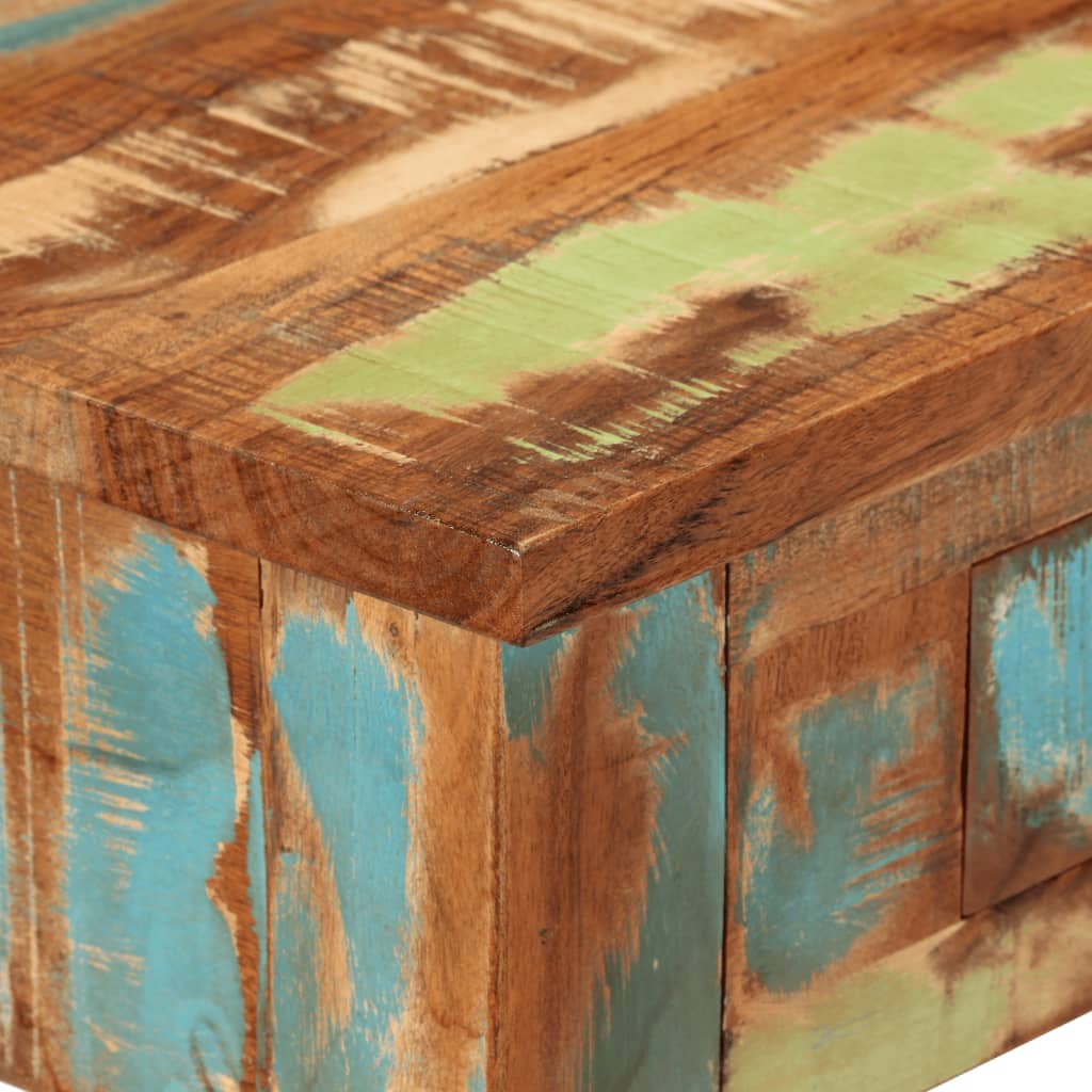 Wandtafel 110x30x76 cm massief gerecycled hout