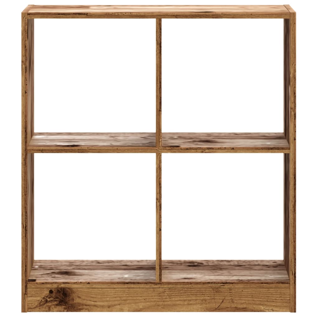 Boekenkast 68,5x32x75 cm bewerkt hout oud houtkleurig