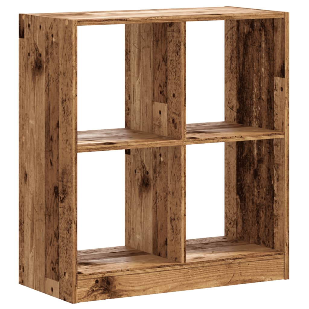 Boekenkast 68,5x32x75 cm bewerkt hout oud houtkleurig