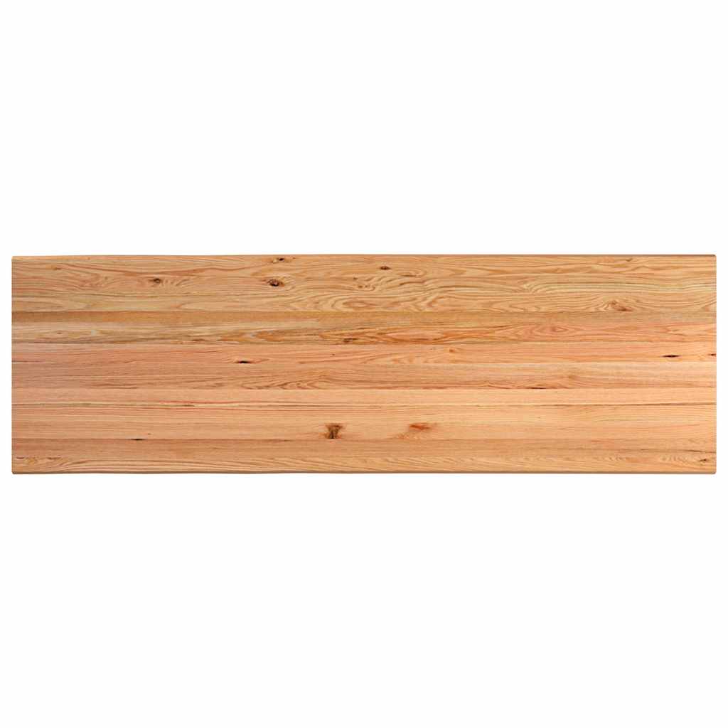 Eettafel met natuurlijke rand 320x100x74 cm massief eikenhout