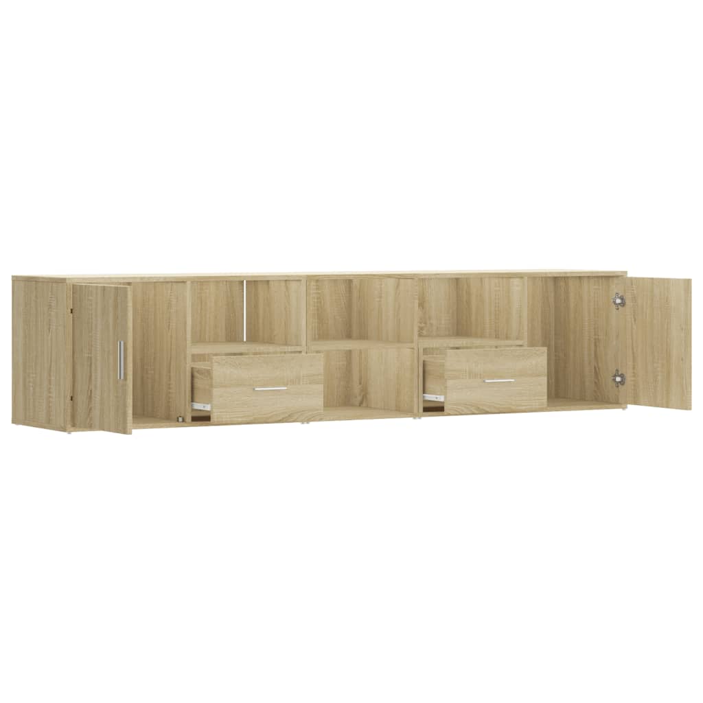 Hoekkast 200x40x45 cm bewerkt hout sonoma eikenkleurig