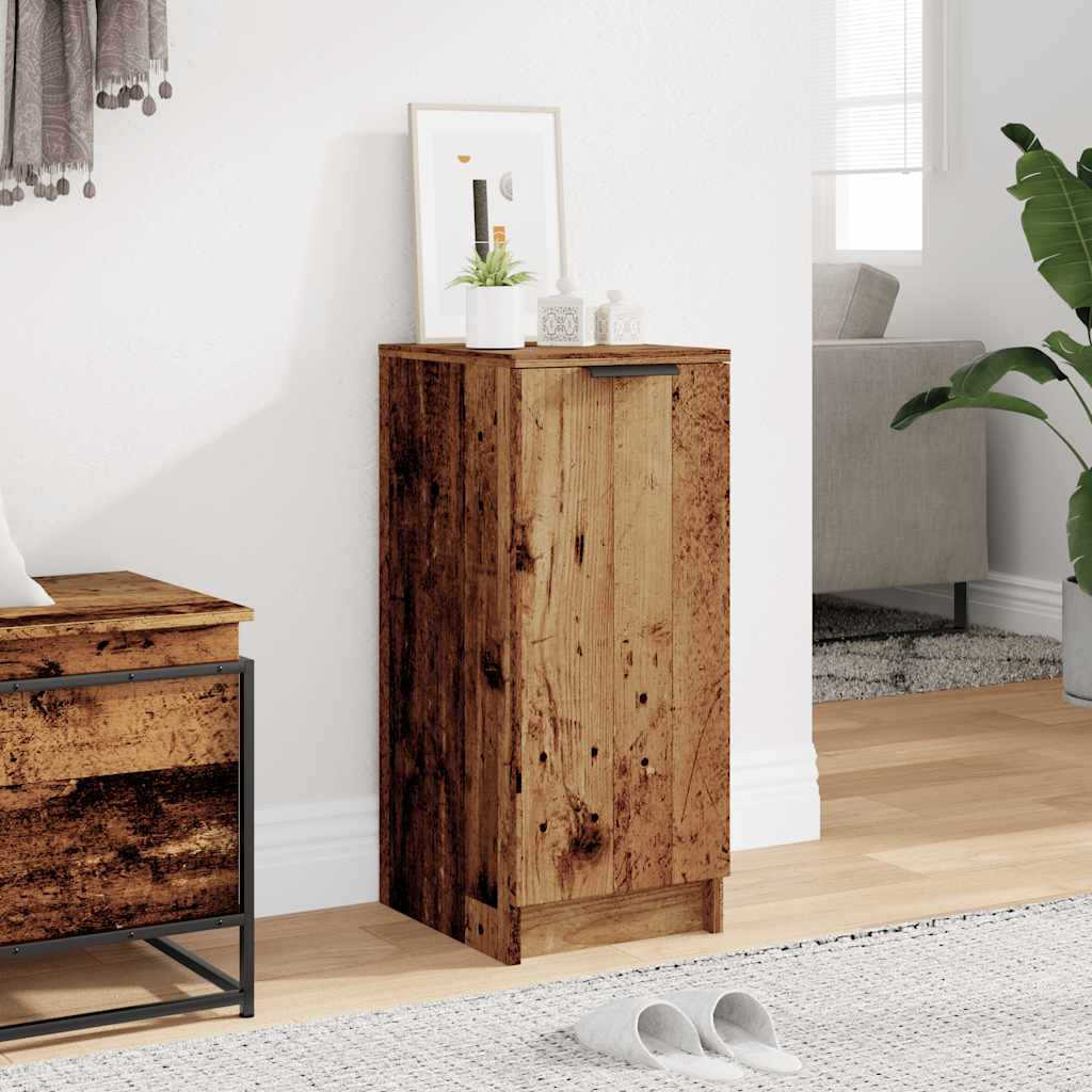 Schoenenkast 29,5x35x70 cm bewerkt hout oud houtkleurig