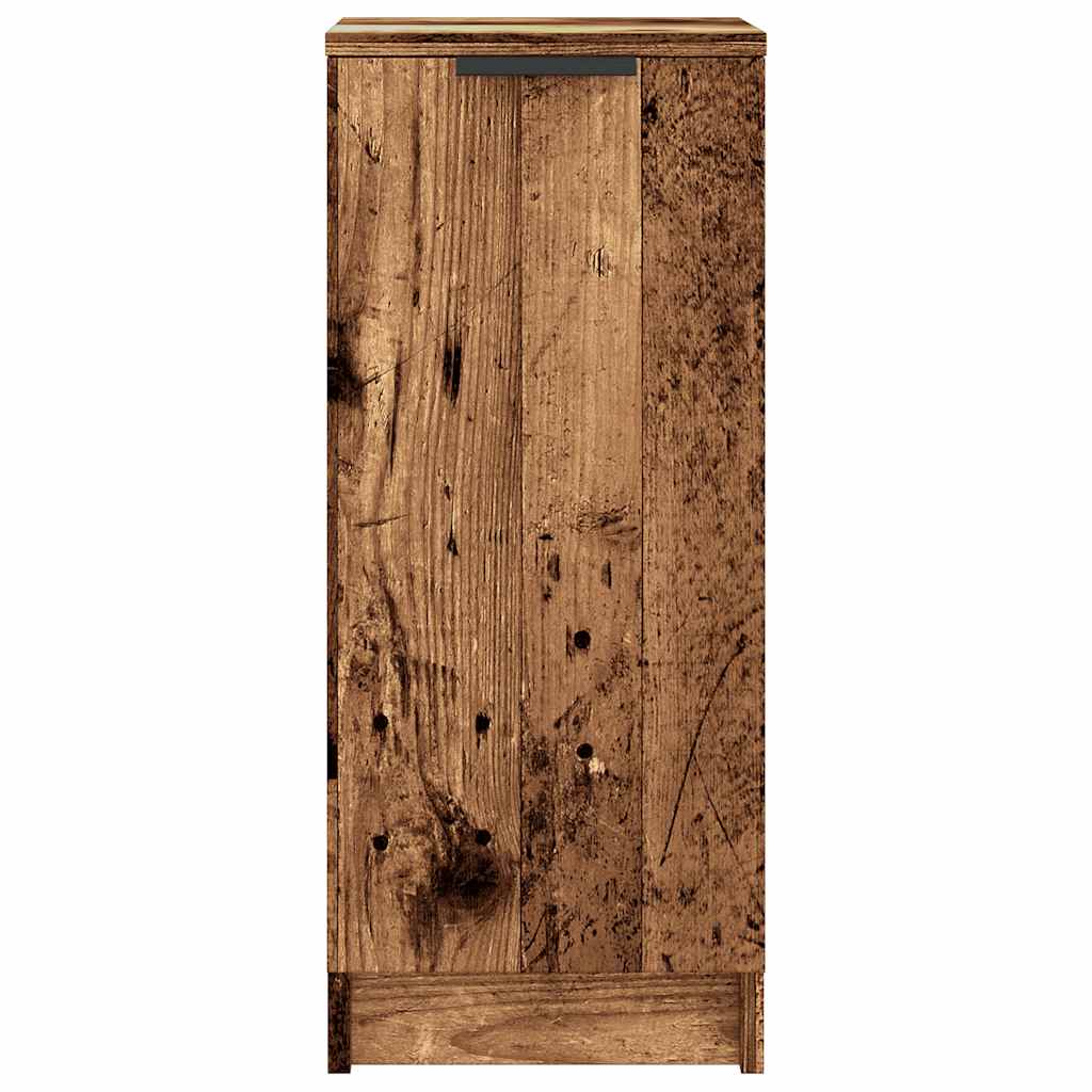 Schoenenkast 29,5x35x70 cm bewerkt hout oud houtkleurig