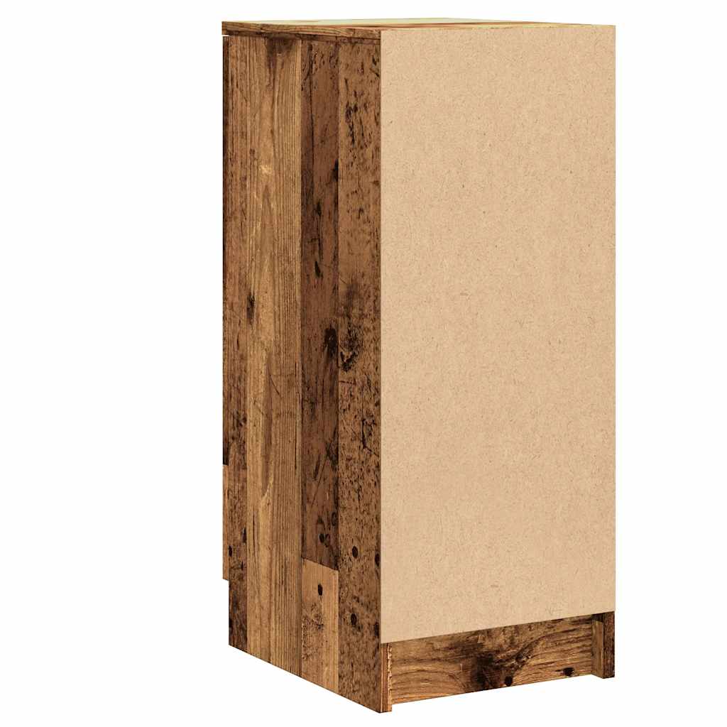 Schoenenkast 29,5x35x70 cm bewerkt hout oud houtkleurig