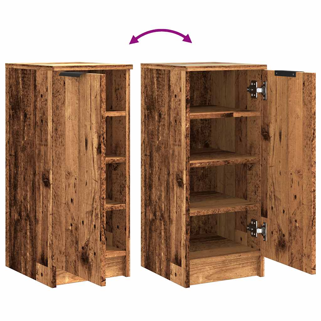 Schoenenkast 29,5x35x70 cm bewerkt hout oud houtkleurig
