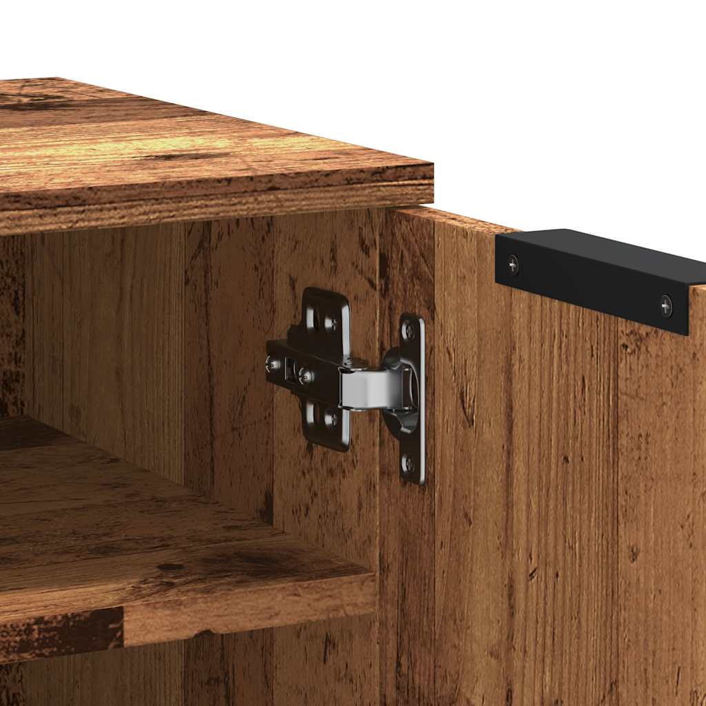Schoenenkast 29,5x35x70 cm bewerkt hout oud houtkleurig