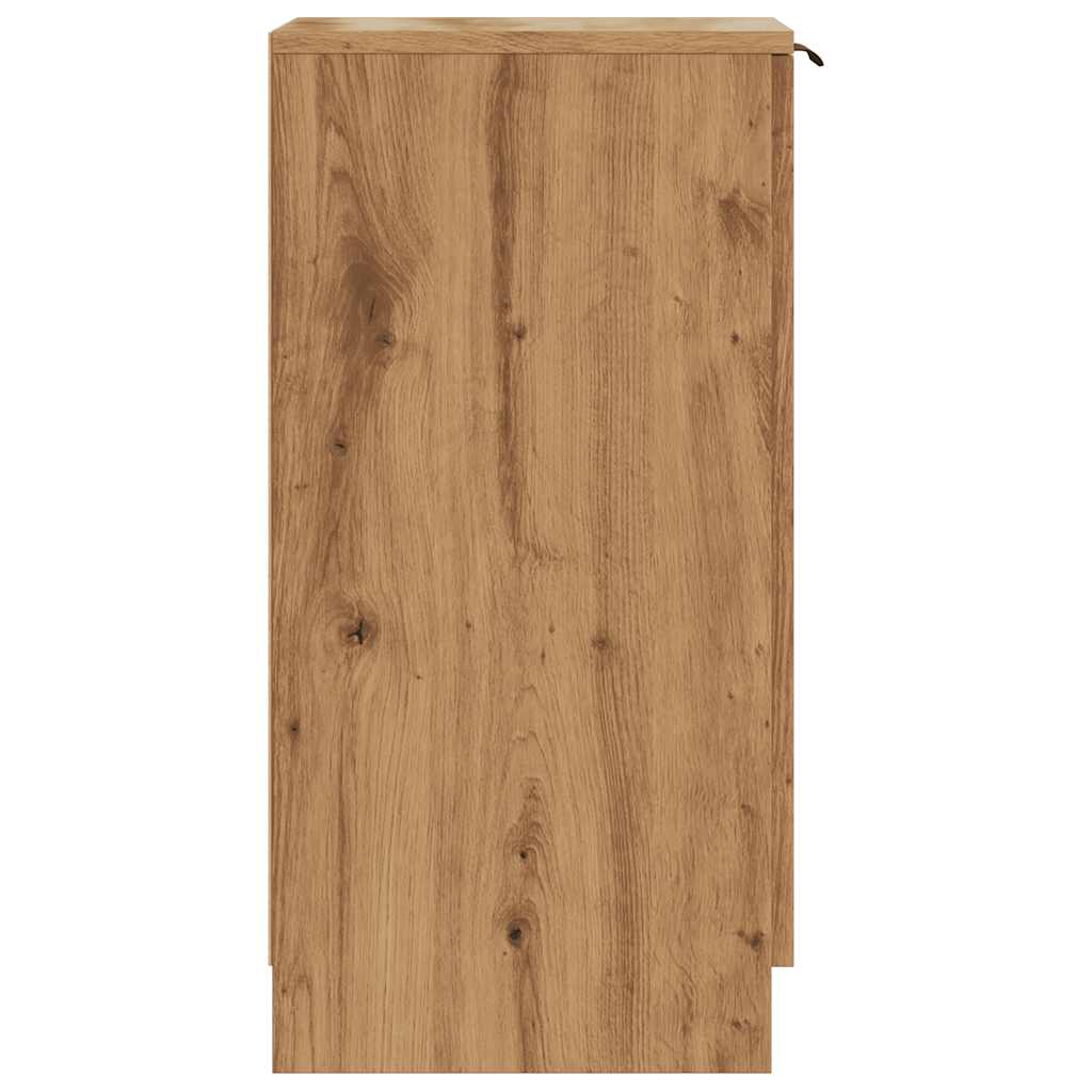Schoenenkast 29,5x35x70 cm bewerkt hout artisanaal eikenkleur