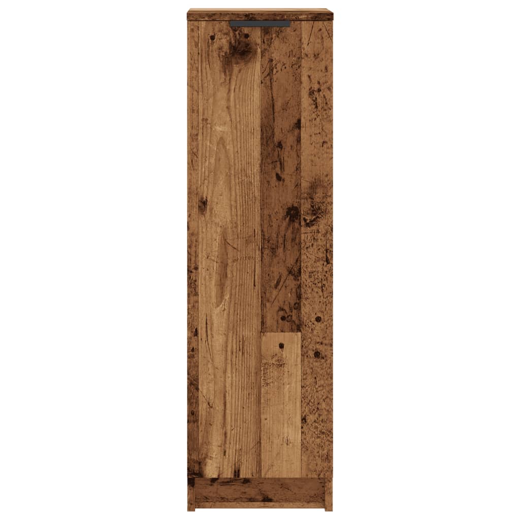 Schoenenkast 29,5x35x100,5 cm bewerkt hout oud houtkleurig
