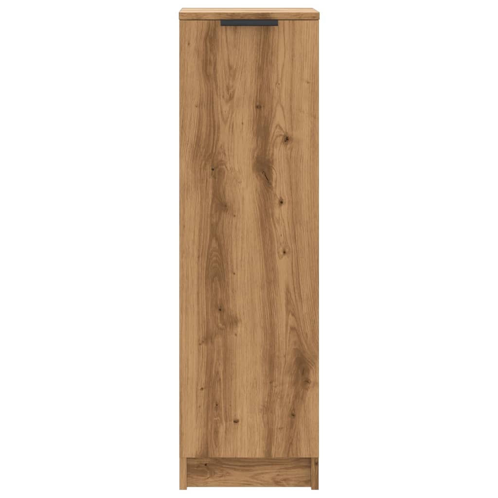Schoenenkast 29,5x35x100,5 cm bewerkt hout artisanaal eiken
