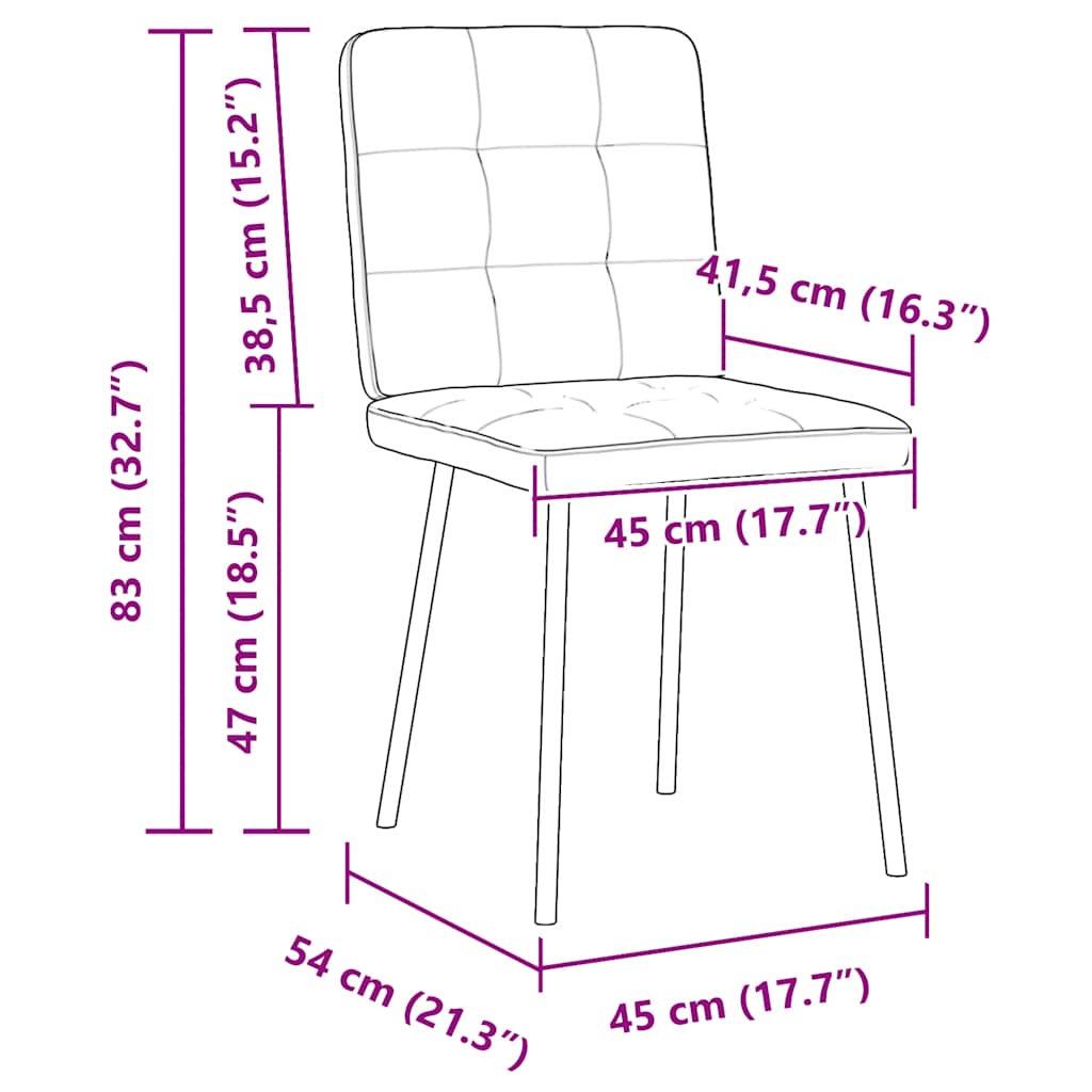 Eetkamerstoelen 4 st fluweel geel