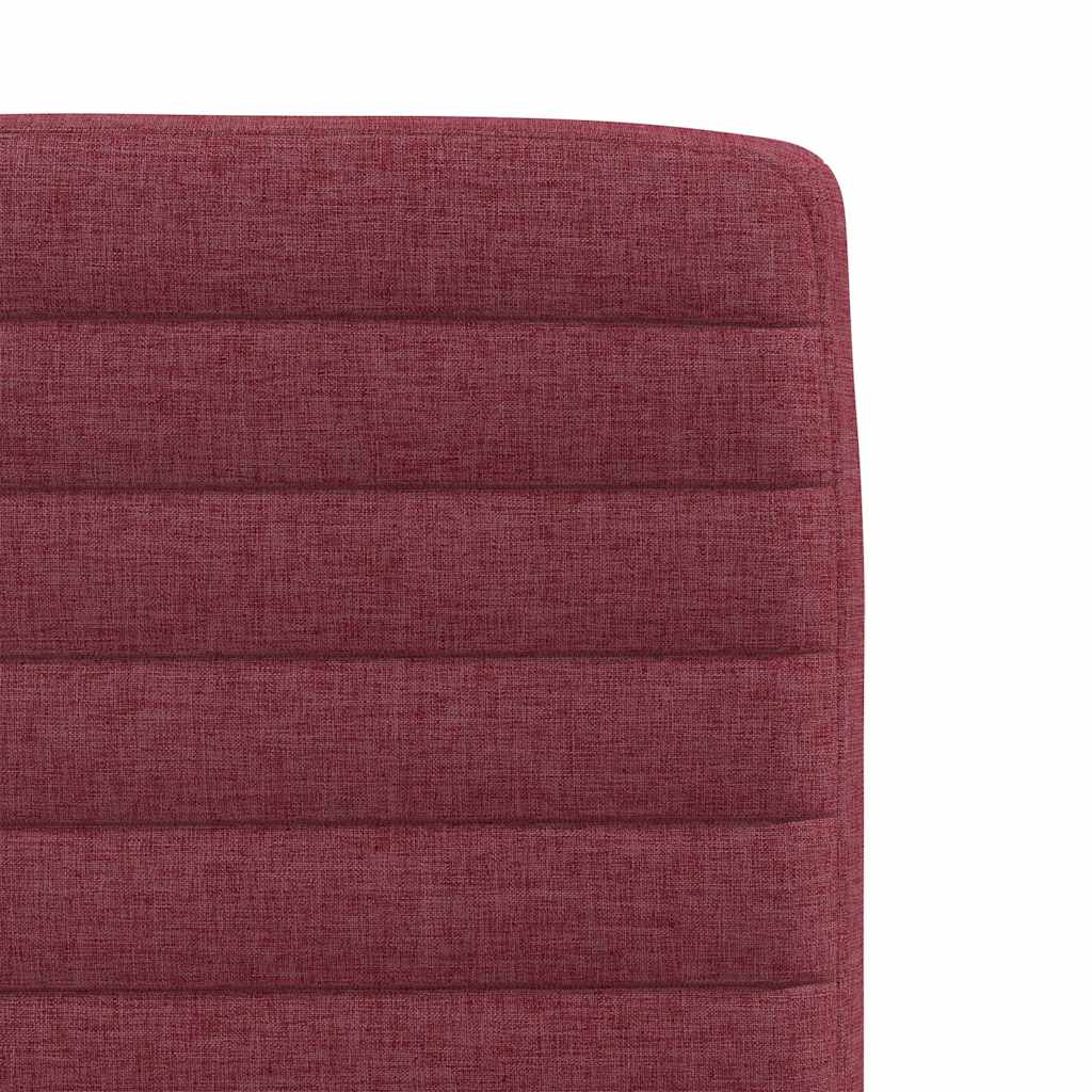 Eetkamerstoelen 4 st stof wijnrood