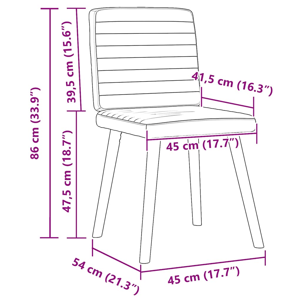 Eetkamerstoelen 4 st stof wijnrood