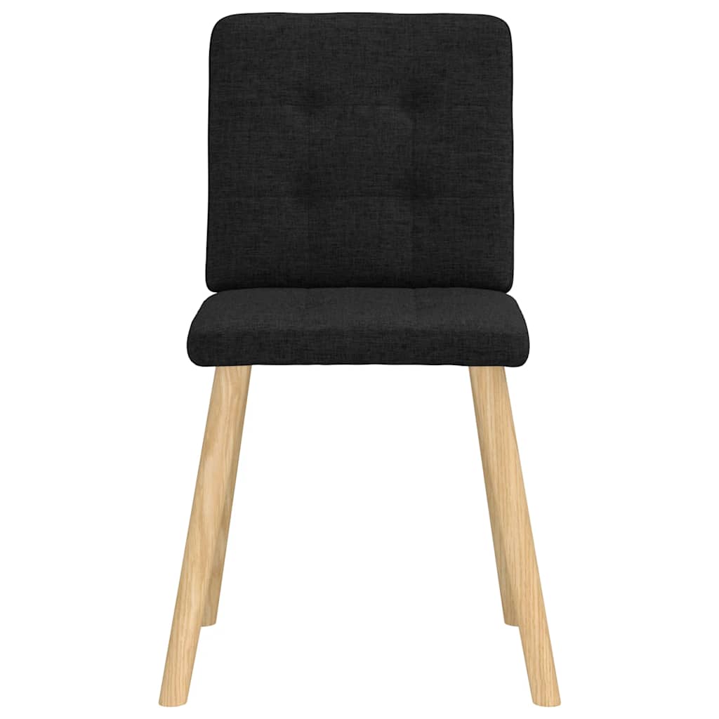 Eetkamerstoelen 6 st stof zwart