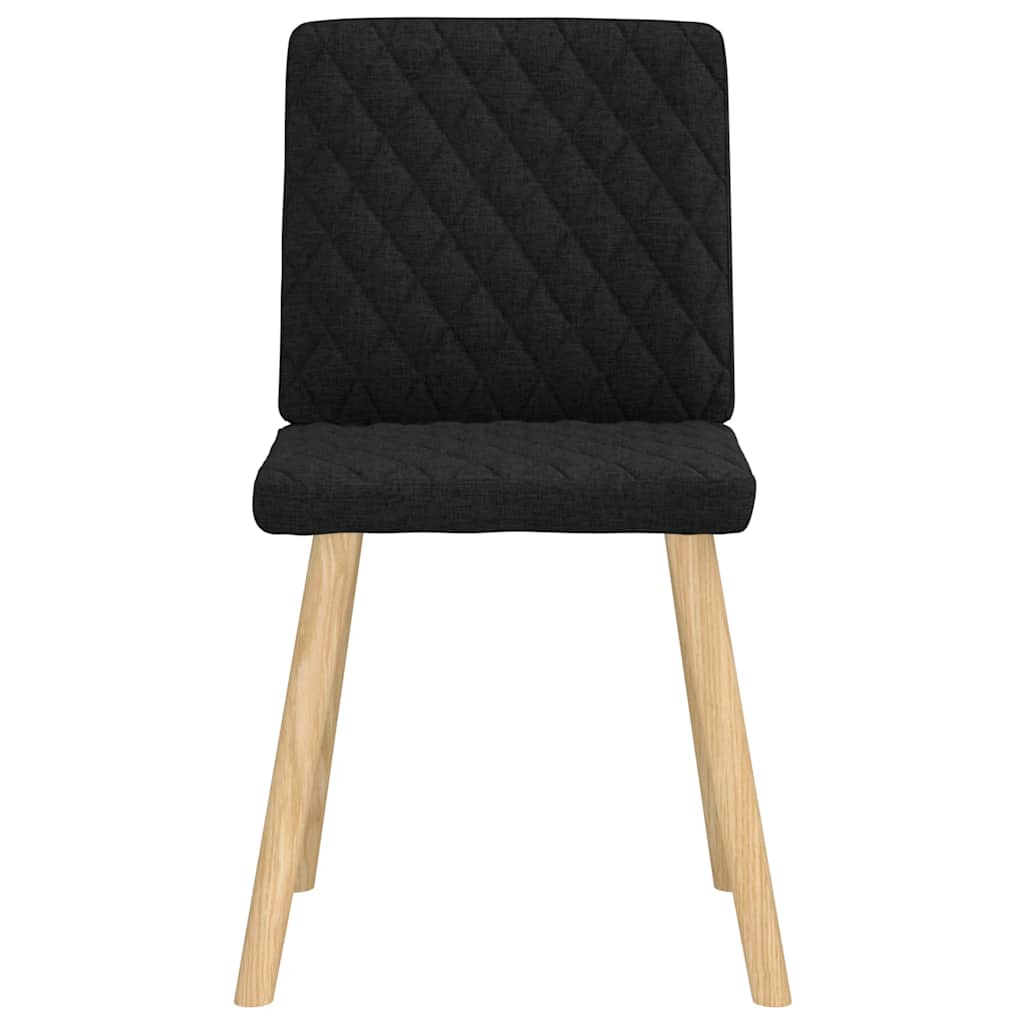 Eetkamerstoelen 6 st stof zwart