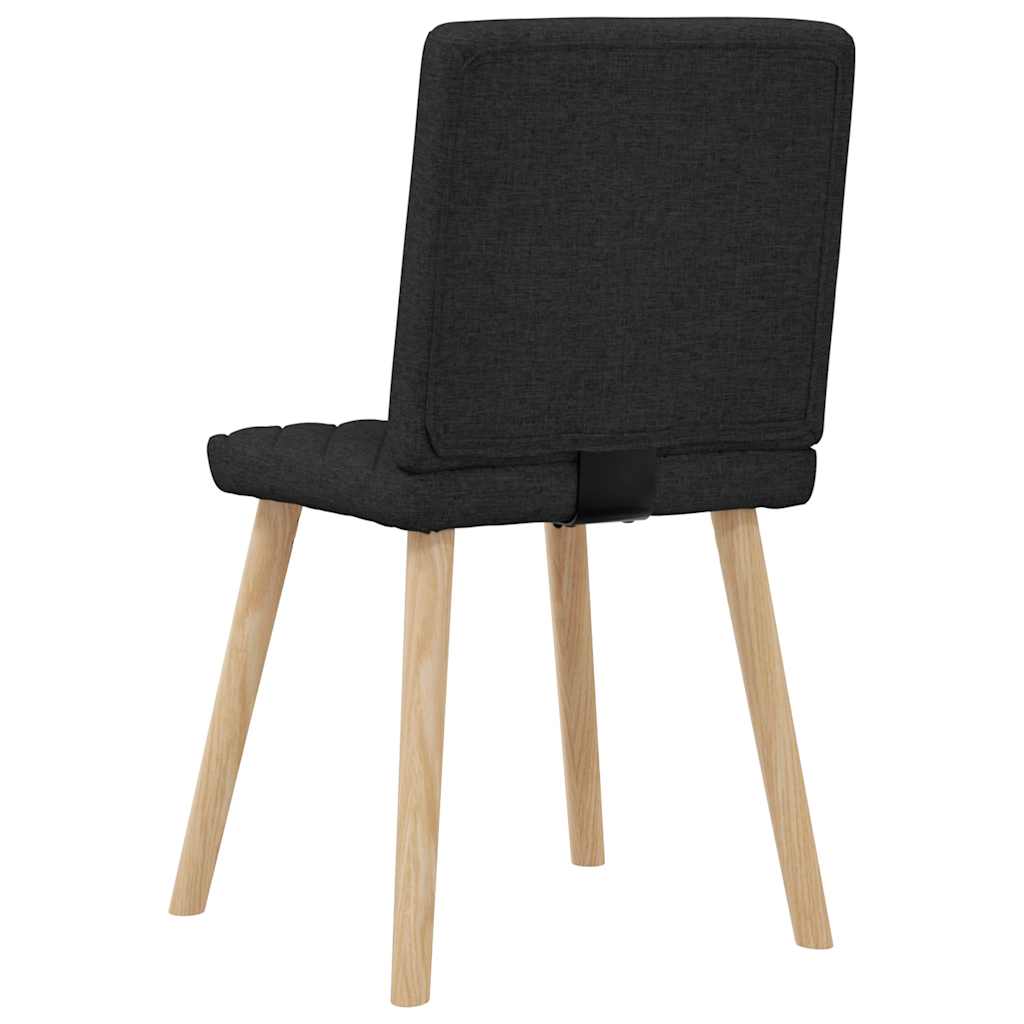 Eetkamerstoelen 6 st stof zwart