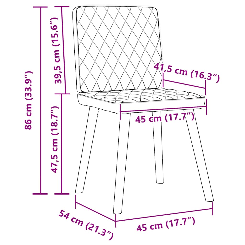Eetkamerstoelen 6 st stof zwart