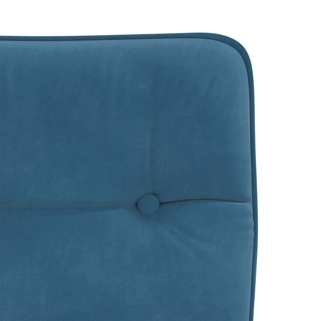 Eetkamerstoelen 6 st fluweel blauw