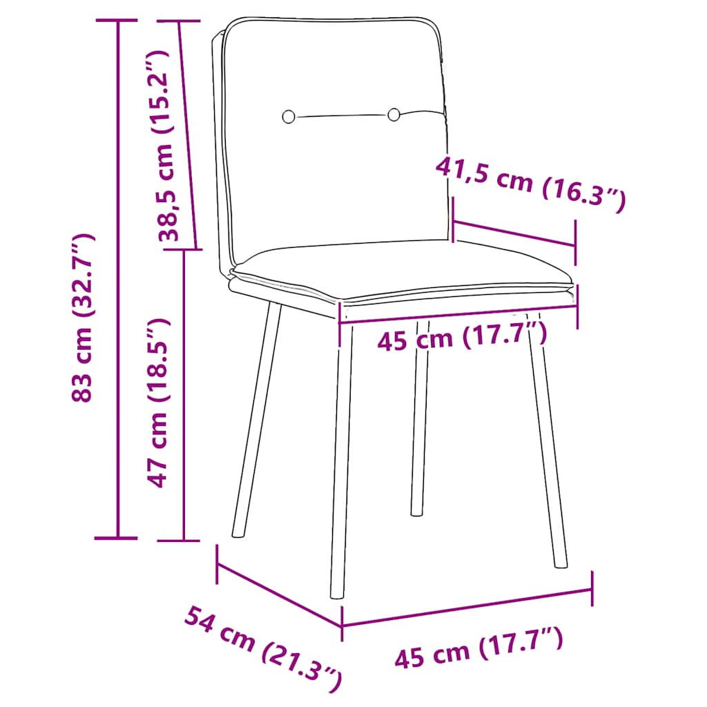 Eetkamerstoelen 6 st fluweel blauw