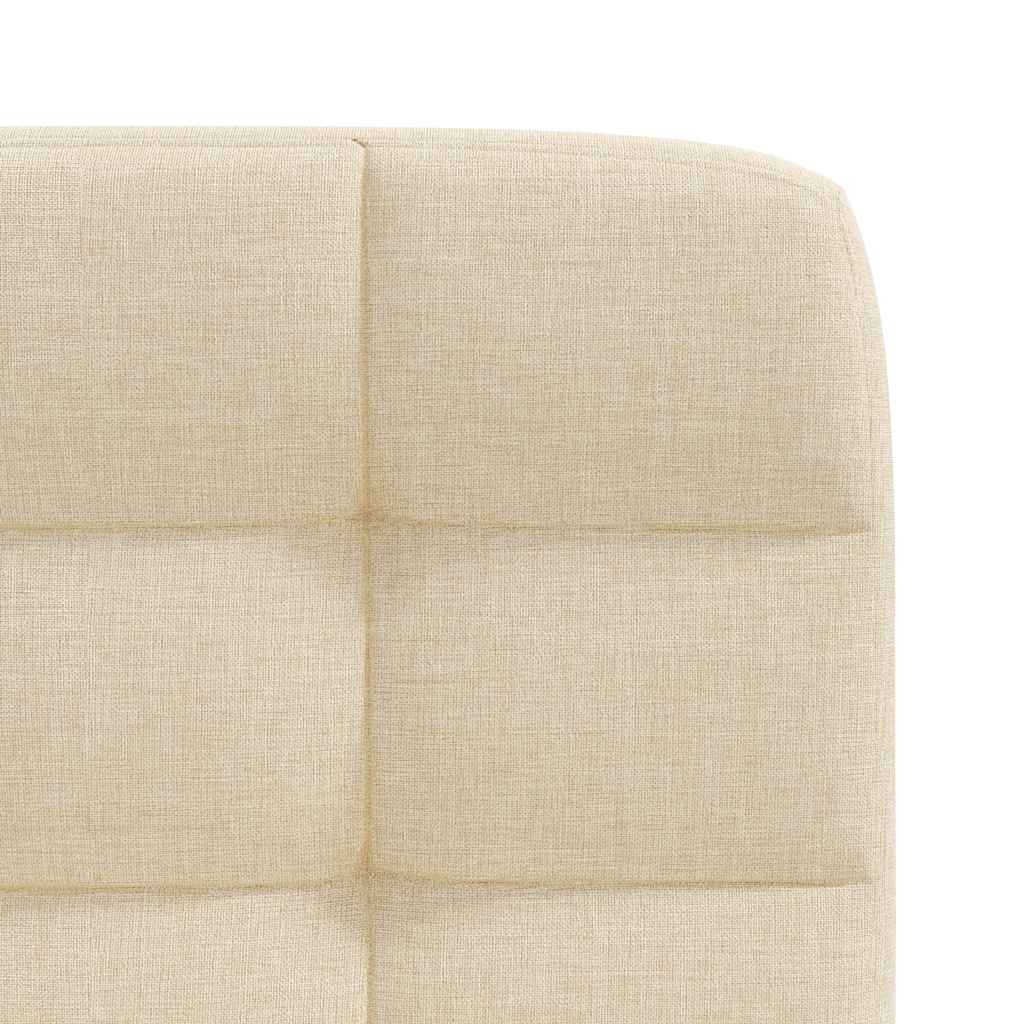 Eetkamerstoelen 2 st stof crèmekleurig