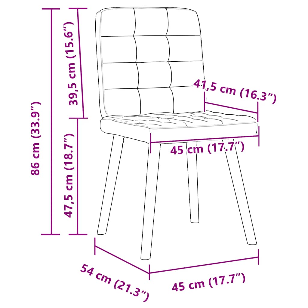 Eetkamerstoelen 2 st stof crèmekleurig