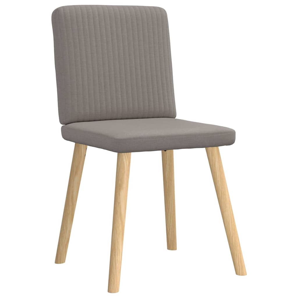 Eetkamerstoelen draaibaar 2 st stof taupe