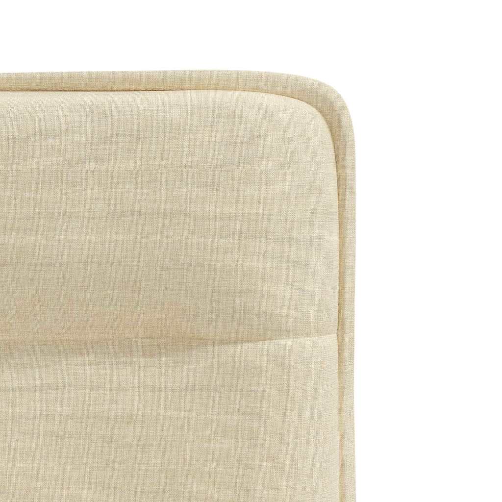 Eetkamerstoelen 2 st stof crèmekleurig