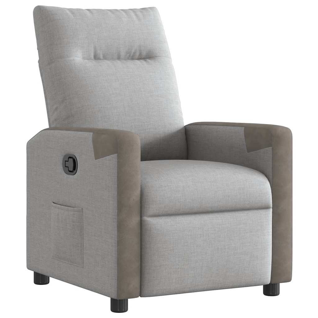 Fauteuil verstelbaar stof wolk grijs
