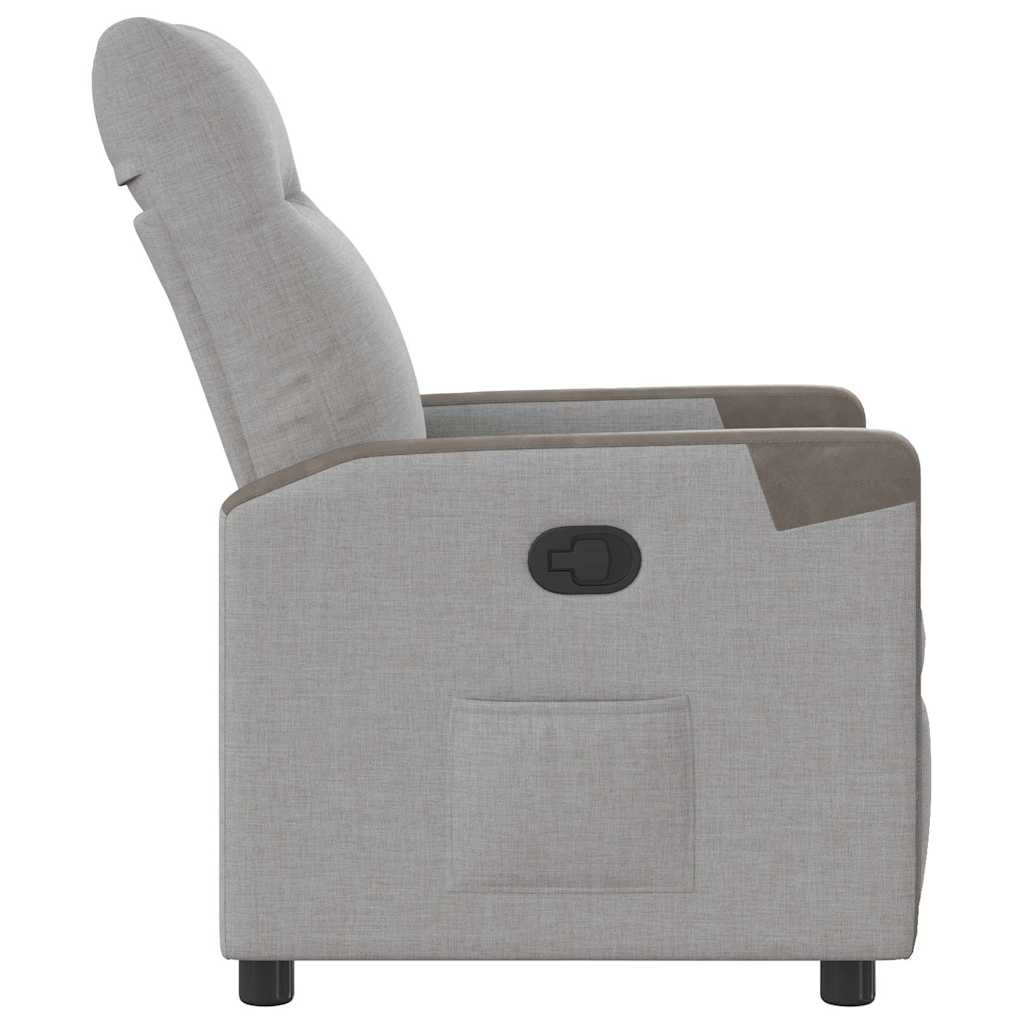 Fauteuil verstelbaar stof wolk grijs