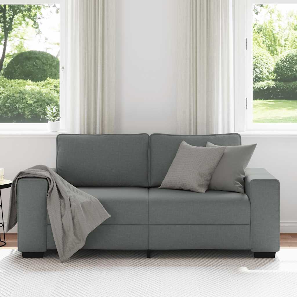 2-zitsbank 140 cm stof donkergrijs