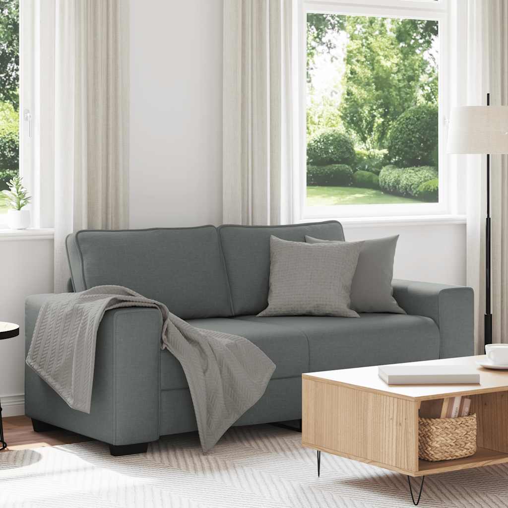 2-zitsbank 140 cm stof donkergrijs