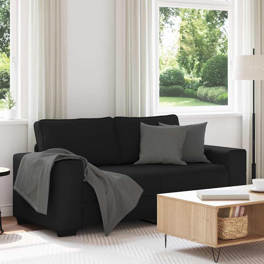 2-zitsbank 140 cm stof zwart