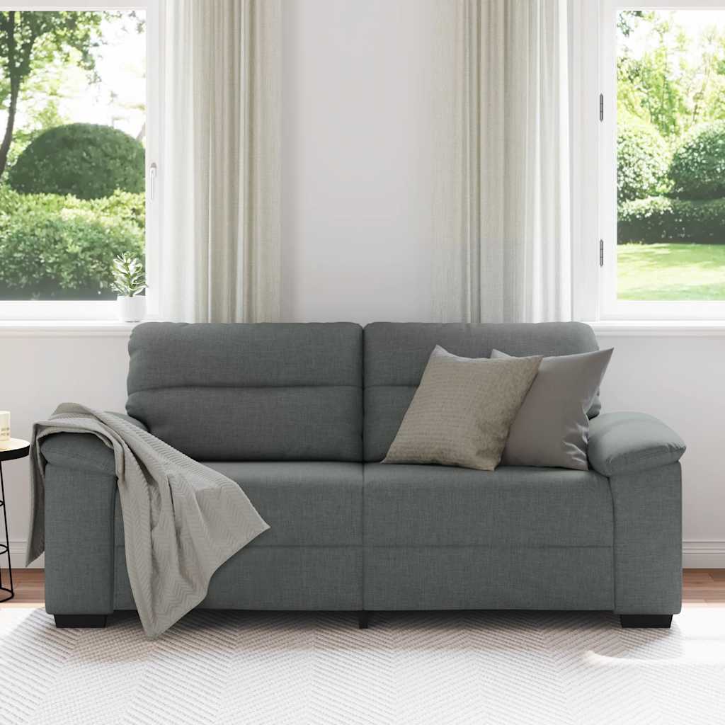 2-zitsbank 140 cm stof donkergrijs