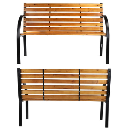 Parkbankje 122x60x81 cm bruin