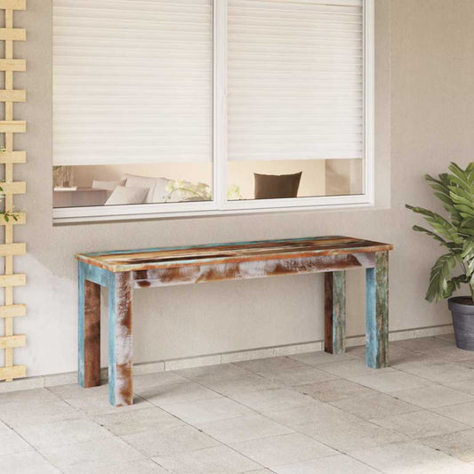 Bankje 110x35x45 cm massief gerecycled hout