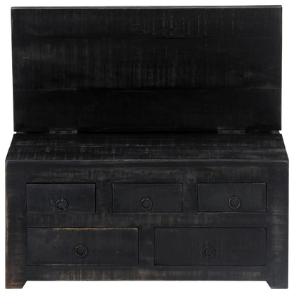 Salontafel 65x65x30 cm massief mangohout zwart