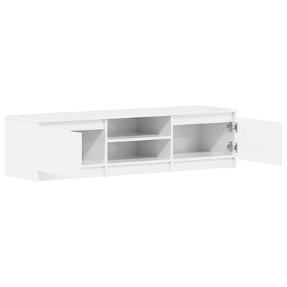 Tv-meubel 140x40x35,5 cm bewerkt hout hoogglans wit
