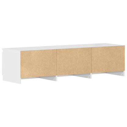 Tv-meubel 140x40x35,5 cm bewerkt hout hoogglans wit