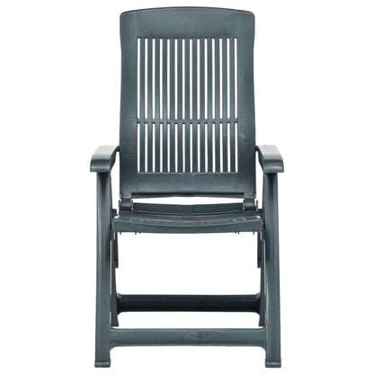 Tuinstoelen 2 st verstelbaar kunststof groen