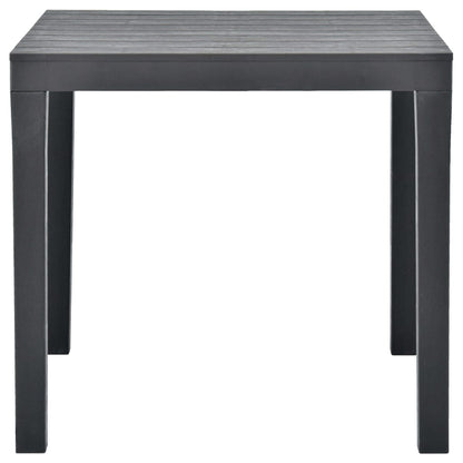 Tuintafel met 2 banken kunststof antraciet