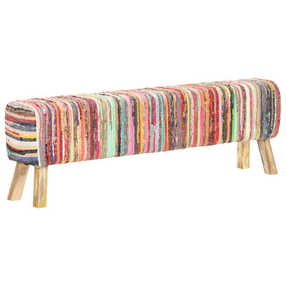 Bankje 160 cm chindi stof meerkleurig