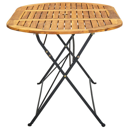 Tuintafel ovaal 160x85x74 cm massief acaciahout