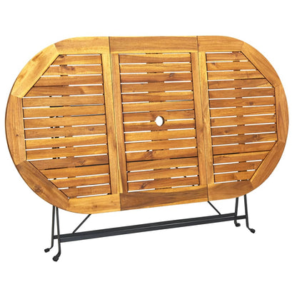 Tuintafel ovaal 160x85x74 cm massief acaciahout