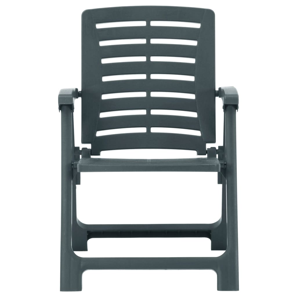 Tuinstoelen 2 st kunststof groen