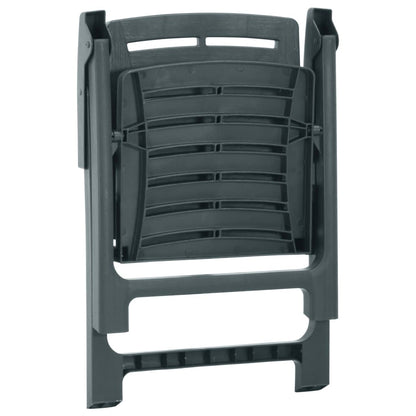 Tuinstoelen 2 st kunststof groen