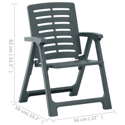 Tuinstoelen 2 st kunststof groen